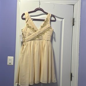 This is a beautiful never worn ivory mini dress